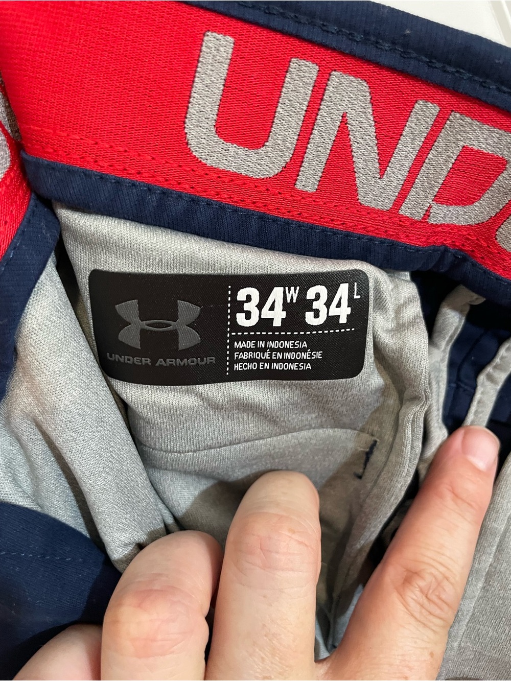 Under Armour Golf Navy Performance Pants Men’s 34x34 Stretch Flat Front - Picture 3 of 3
